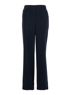 Blue Pants with Rear Elastic Waist and Wide Leg in Tech Fabric Woman