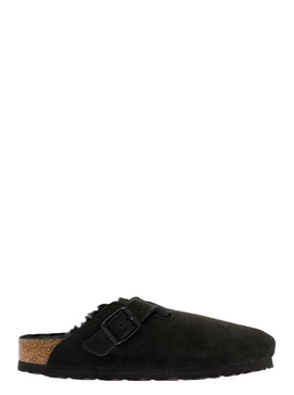 'Boston' Black Shearling Sabot Man Birkenstock