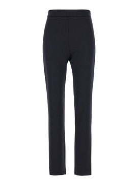 'Bozen' Black Pants with Rear Concealed Zip in Jersey Stretch Woman