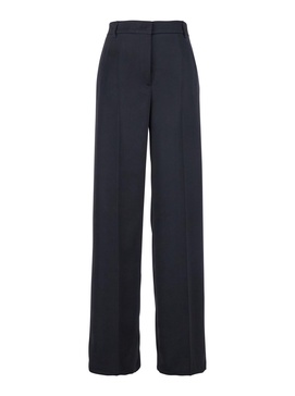 Blue Tailored Pants in Satin Woman
