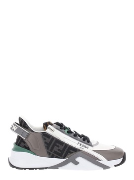 'Fendi Flow' M;ulticolor Running Sneakers with FF Jacquard in Leather Man