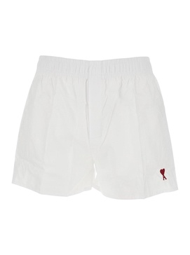 'Ami de Coeur' White Briefs with ADC Logo Embroidery on the Front in Cotton Man
