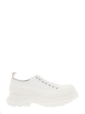 Alexander Mc Queen Man's  White Cotton Tread Sneakers