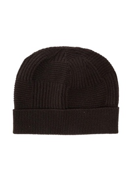 Bottega Veneta Bottega Veneta Brown Woven Wool Hat Man