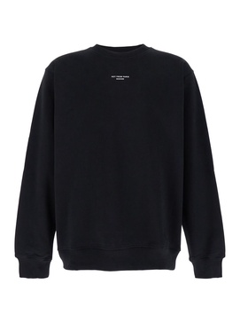 'le Slogan Classique' Black Crewneck Sweatshirt With Contrasting Print In Cotton Man