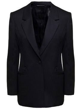Single-breasted Jacket With Notched Revers