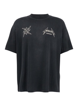'40 Year Anniversary X Metallica' Black T-shirt With Front And Back Logo Print In Cotton Blend Man