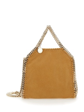 'Falabella' Beige Crossbody Bag With Chain Shoulder Strap In Eco-Leather Woman