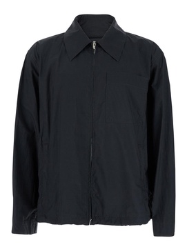 Bottega Veneta Grey Jacket With Pocket On The Front And Resin Finish In Cotton Man