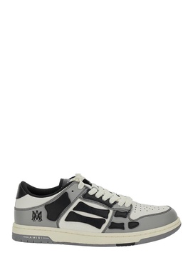 Amiri 'Skel Top Low' Grey Sneakers With Logo Patch On Thetongue And Contrasting Details On The Side In Leather Man