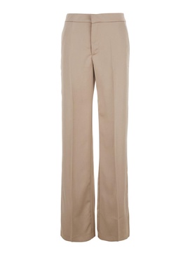 The Andamane Beige Pants With Pences On The Front In Tech Fabric Woman