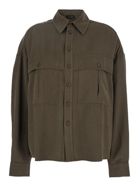 The Andamane 'Vania' Brown Shirt With Classic Collar In Viscose Woman