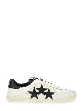 Amiri 'Pacific' Low Top Sneakers With Star Patch On The Side And Logo Patch On The Tongue In Leather Man