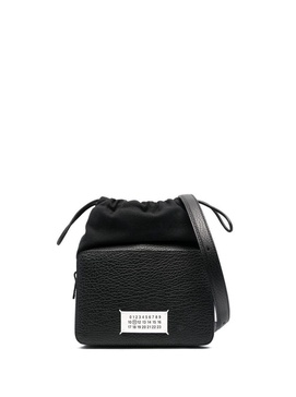 Black '5Ac Camera Medium' Crossbody Bag With Patch Logo In Leather Woman