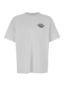 White T-Shirt With Logo On The Front And Maxi Logo On The Back In Cotton Man
