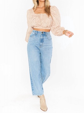 suzanna crop top in ditsy daisy