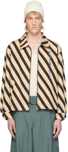 Black & Beige Domino Stripe Jacket
