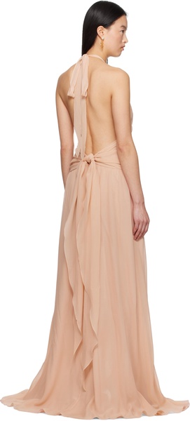 Pink Georgette Maxi Dress