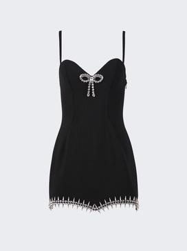 crystal spike mini dress