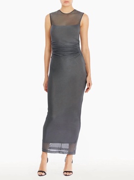 lyle midi dress in grey