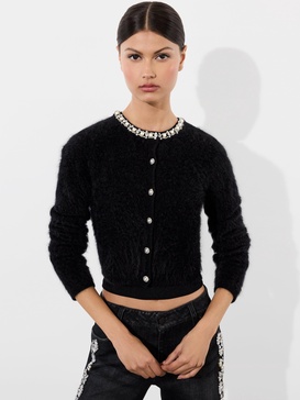 Stretch-Cashmere Dollie Cardigan