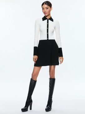 TREVOR MIXED MEDIA DRESS