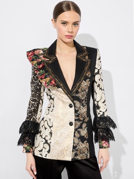 FAIE MIXED MEDIA BLAZER