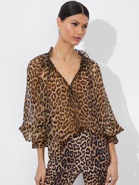 NORAH LEOPARD BLOUSE