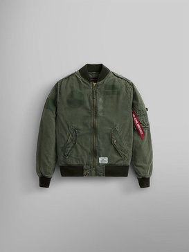 WOMEN'S L-2B RIP AND REPAIR BOMBER JACKET (OG-107 GREEN)