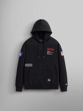 NASA WORM LOGO HOODIE (CHARCOAL)