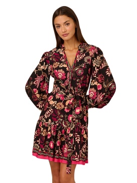 Adrianna Papell Women's Printed Short Dress