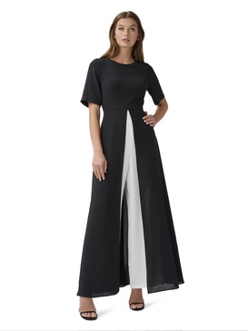 Adrianna Papell womens Overlay Crepe Jumpsuit
