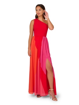 Adrianna Papell Women's Color Block Chiffon Dress