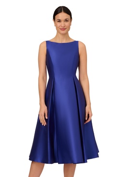 Adrianna Papell Women's Sleeveless Mid-Length Party Dress with V-Back