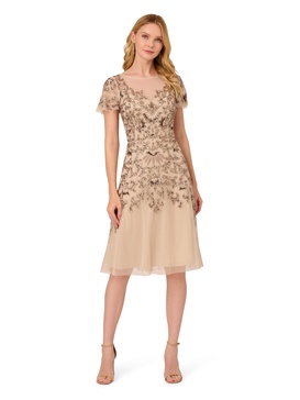 Adrianna Papell Women's Beaded Lace Dress