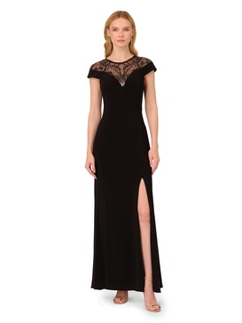Adrianna Papell Women's Beaded Jersey Gown