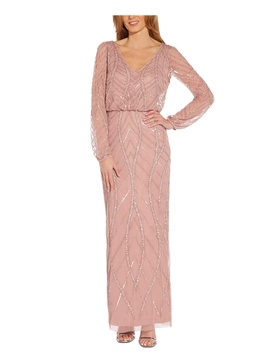 Adrianna Papell Women's Beaded Long Dress