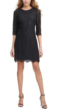 kensie Women's 1/2 Sleeve Lace Mini Dress