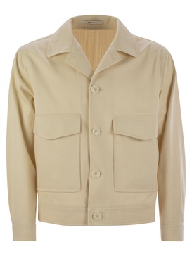 Stretch Cotton Blend Jacket