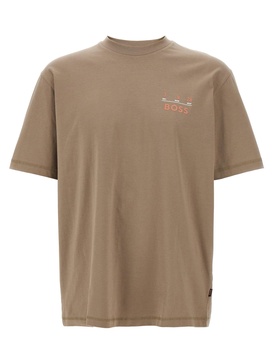 Te Records T-Shirt Brown