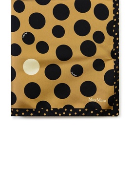 Max Mara 'Carre 70' Brown Silk Scarf Women