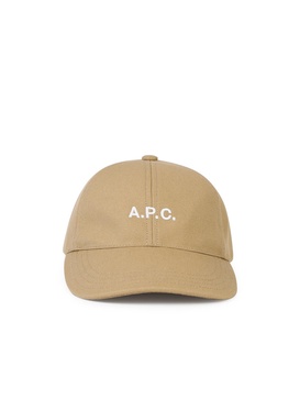A.P.C. 'Charlie' Beige Cotton Cap Men