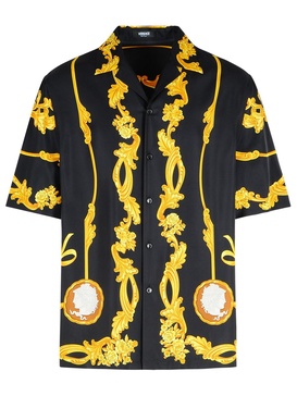 Versace Black Silk Shirt Men