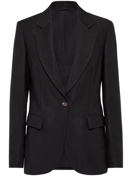 Brunello Cucinelli Women Linen Fluid Jacket With Shiny Details