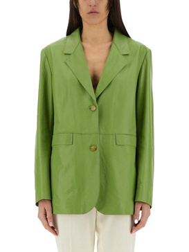Alysi Oversized Leather Blazer