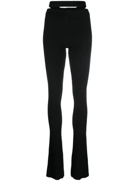 Andreādamo Ribbed Knit Flare Pants Clothing