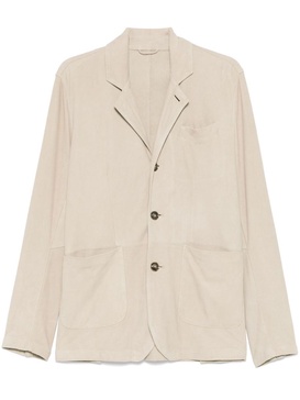 Barba 'Dallas' Blazer In Beige Suede