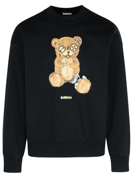 Barrow Black Cotton Sweatshirt