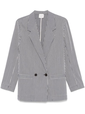 Alysi Striped Double-Breasted Jacket
