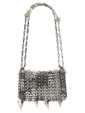 Rabanne Nano Bag Metalic Leaves Shoulder Bag